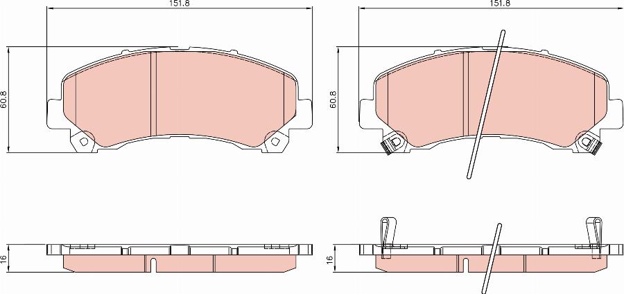 TRW GDB7881AT - Kit de plaquettes de frein, frein à disque cwaw.fr