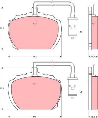 TRW GDB783 - Kit de plaquettes de frein, frein à disque cwaw.fr