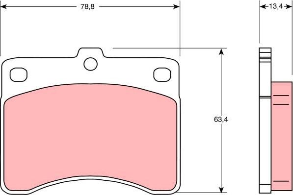 TRW GDB736 - Kit de plaquettes de frein, frein à disque cwaw.fr