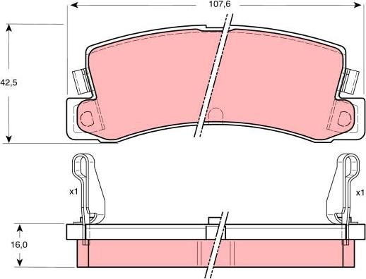 TRW GDB730 - Kit de plaquettes de frein, frein à disque cwaw.fr