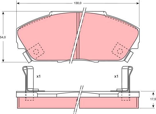 TRW GDB733 - Kit de plaquettes de frein, frein à disque cwaw.fr