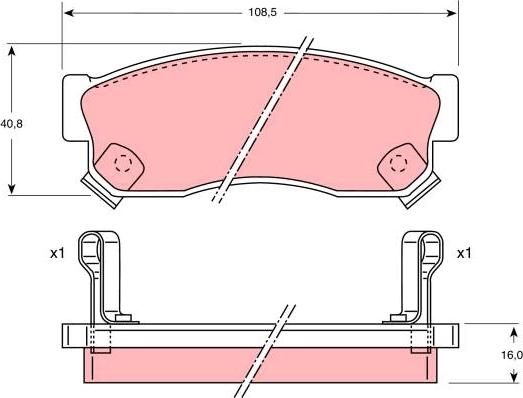 TRW GDB732 - Kit de plaquettes de frein, frein à disque cwaw.fr