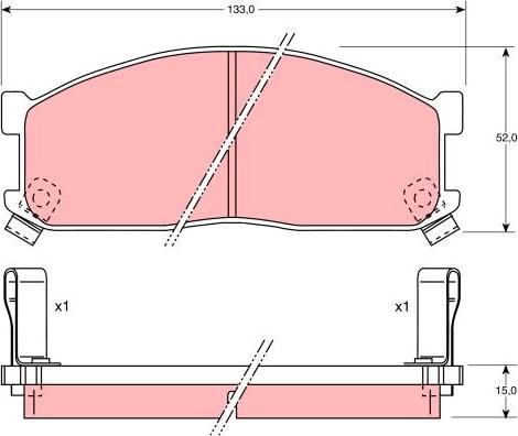 TRW GDB737 - Kit de plaquettes de frein, frein à disque cwaw.fr