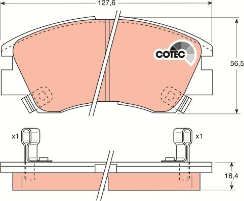 TRW GDB729UT - Kit de plaquettes de frein, frein à disque cwaw.fr