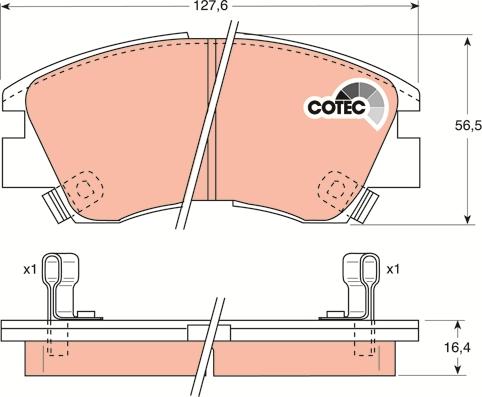 TRW GDB729 - Kit de plaquettes de frein, frein à disque cwaw.fr