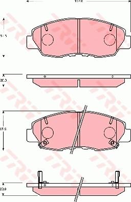 TRW GDB7247 - Kit de plaquettes de frein, frein à disque cwaw.fr