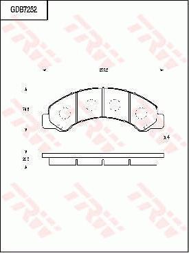 TRW GDB7252 - Kit de plaquettes de frein, frein à disque cwaw.fr