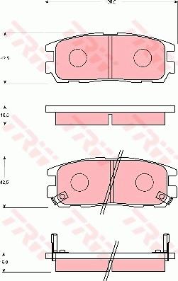 TRW GDB7205 - Kit de plaquettes de frein, frein à disque cwaw.fr