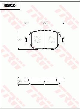 TRW GDB7230AT - Kit de plaquettes de frein, frein à disque cwaw.fr