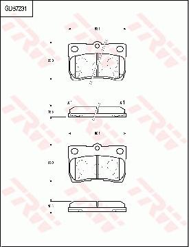 TRW GDB7231AT - Kit de plaquettes de frein, frein à disque cwaw.fr