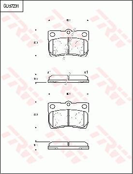 TRW GDB7231 - Kit de plaquettes de frein, frein à disque cwaw.fr