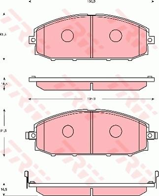 TRW GDB7237 - Kit de plaquettes de frein, frein à disque cwaw.fr