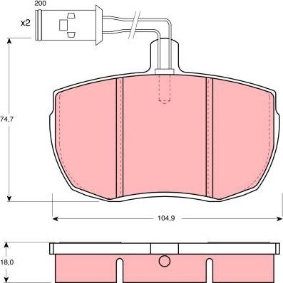 TRW GDB779 - Kit de plaquettes de frein, frein à disque cwaw.fr