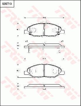 TRW GDB7743 - Kit de plaquettes de frein, frein à disque cwaw.fr