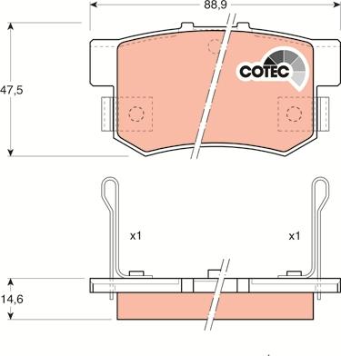 TRW GDB774 - Kit de plaquettes de frein, frein à disque cwaw.fr