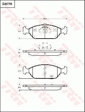 TRW GDB7758 - Kit de plaquettes de frein, frein à disque cwaw.fr