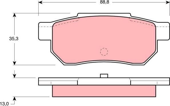 TRW GDB775 - Kit de plaquettes de frein, frein à disque cwaw.fr