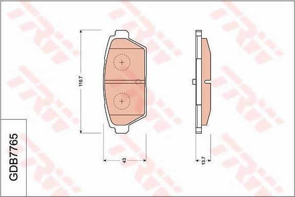 TRW GDB7765 - Kit de plaquettes de frein, frein à disque cwaw.fr