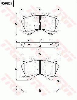 TRW GDB7763 - Kit de plaquettes de frein, frein à disque cwaw.fr