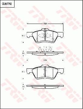 TRW GDB7762 - Kit de plaquettes de frein, frein à disque cwaw.fr