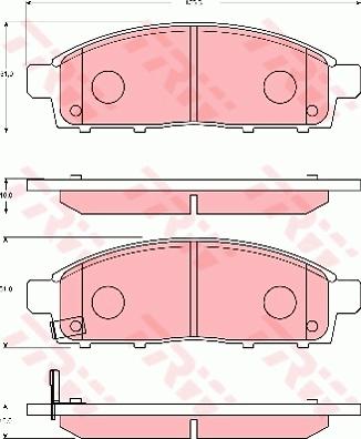 TRW GDB7704DT - Kit de plaquettes de frein, frein à disque cwaw.fr