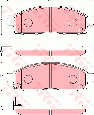 TRW GDB7704 - Kit de plaquettes de frein, frein à disque cwaw.fr