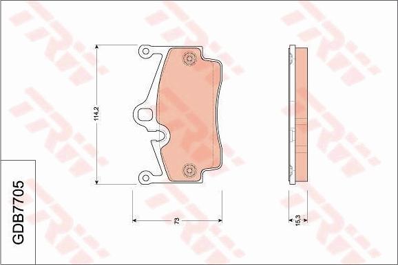 TRW GDB7705 - Kit de plaquettes de frein, frein à disque cwaw.fr