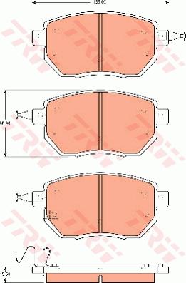 TRW GDB7700 - Kit de plaquettes de frein, frein à disque cwaw.fr