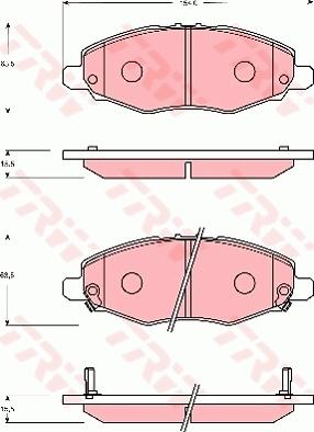 TRW GDB7702 - Kit de plaquettes de frein, frein à disque cwaw.fr