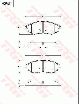 TRW GDB7707 - Kit de plaquettes de frein, frein à disque cwaw.fr