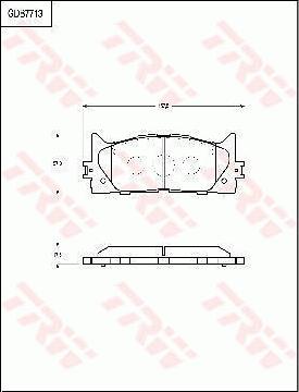 TRW GDB7713 - Kit de plaquettes de frein, frein à disque cwaw.fr