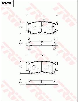 TRW GDB7712 - Kit de plaquettes de frein, frein à disque cwaw.fr