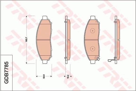 TRW GDB7785DT - Kit de plaquettes de frein, frein à disque cwaw.fr