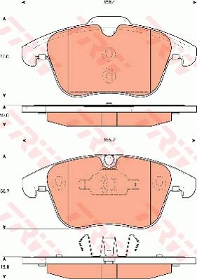 TRW GDB7722 - Kit de plaquettes de frein, frein à disque cwaw.fr