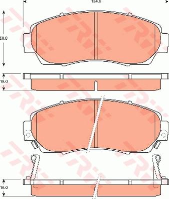 TRW GDB7727 - Kit de plaquettes de frein, frein à disque cwaw.fr