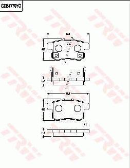 TRW GDB7770 - Kit de plaquettes de frein, frein à disque cwaw.fr