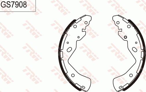 TRW GS7908 - Jeu de mâchoires de frein cwaw.fr