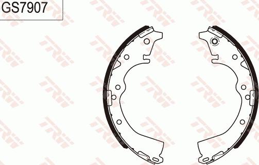 TRW GS7907 - Jeu de mâchoires de frein cwaw.fr