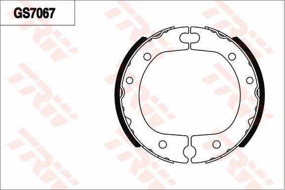 TRW GS7067 - Jeu de mâchoires de frein, frein de stationnement cwaw.fr