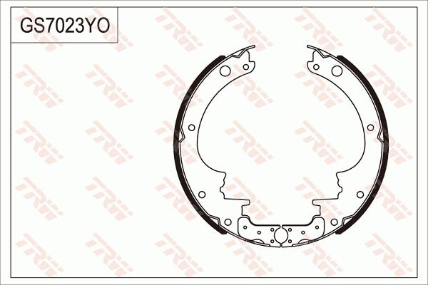 TRW GS7023 - Jeu de mâchoires de frein cwaw.fr