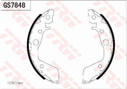 TRW GS7848 - Jeu de mâchoires de frein cwaw.fr