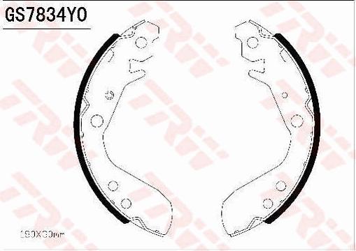 TRW GS7834 - Jeu de mâchoires de frein cwaw.fr