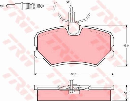 TRW GTD1044 - Kit de freins, frein à disques cwaw.fr