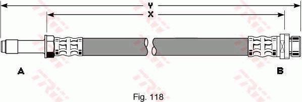 TRW PHB258 - Flexible de frein cwaw.fr