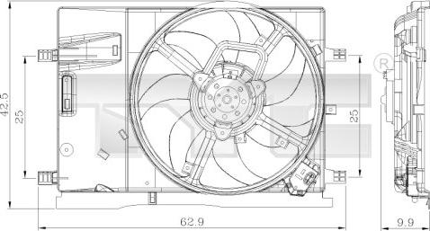 TYC 809-0018 - Ventilateur, refroidissement du moteur cwaw.fr