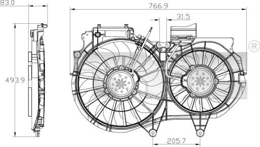 TYC 802-0053 - Ventilateur, refroidissement du moteur cwaw.fr