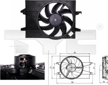 TYC 810-0026 - Ventilateur, refroidissement du moteur cwaw.fr