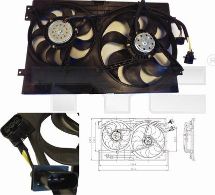 TYC 837-0024 - Ventilateur, refroidissement du moteur cwaw.fr