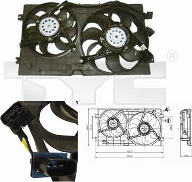 TYC 837-0023 - Ventilateur, refroidissement du moteur cwaw.fr