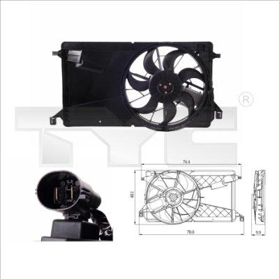 TYC 820-0001 - Ventilateur, refroidissement du moteur cwaw.fr